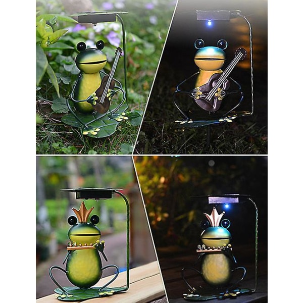 Frog Ornament Light Solar Garden Plug-in Light Frog Jern Light Spring Lights