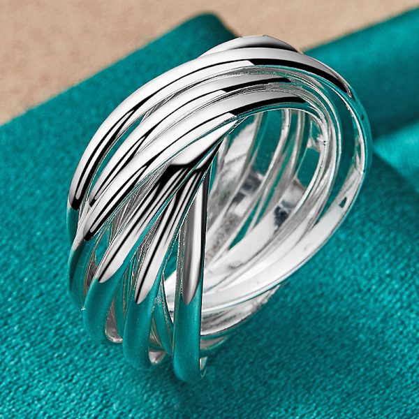 925 Sterling Hopea Viisi Sormusta Sormus Muoti Charmi Korut 7-10 10