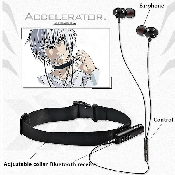 Jinzhaolai Anime Toaru Kagaku No Railgun A Certain Magical Index Cosplay Accelerator Kaulukset Bluetooth-kuulokkeet rekvisiitta