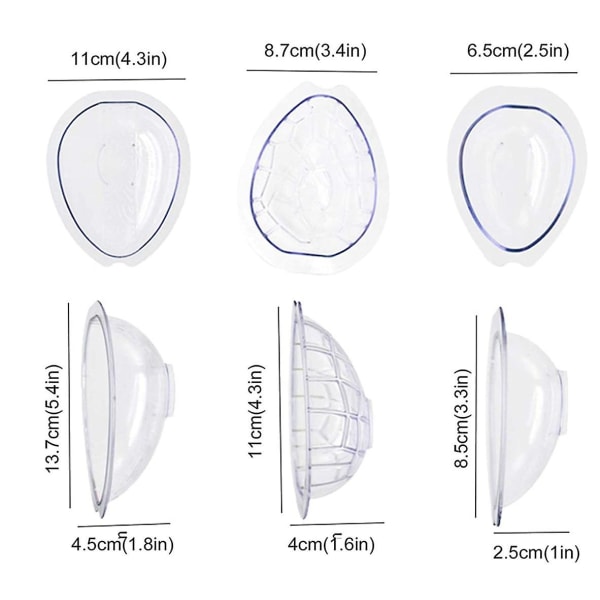 3 stk. Påskeæg Chokoladeform Kage Konfektværktøjer Kagedekorationer Bage Slikform Polycarbonat Chokoladeform