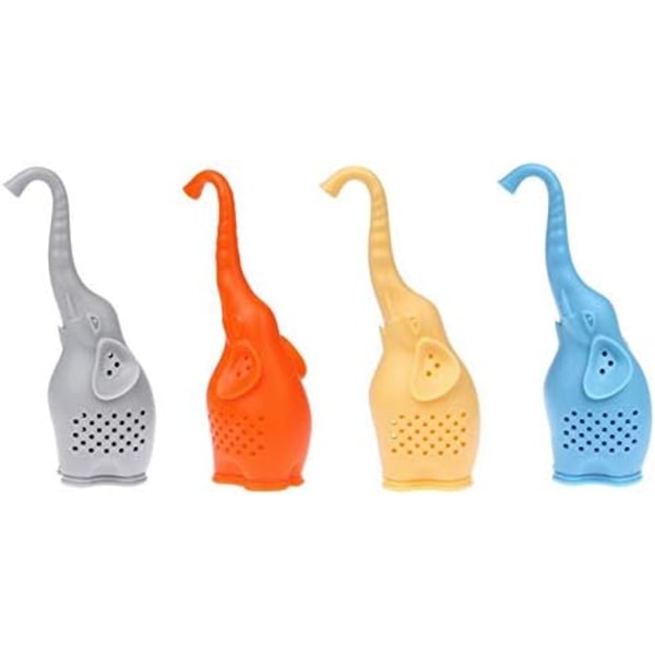 Animal Tea Infuser Söpö Pieni Elefantti Silikoni Teesiivilä Kahvi Irtolehtisuodatin Pussisuodatin Hajotin Teetarvikkeet (Väri: Vihreä)