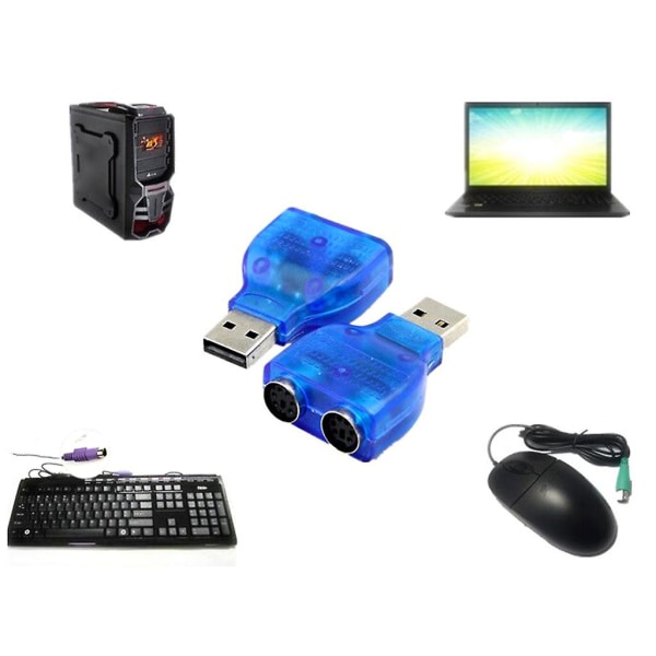 Usb-urosmuunninsovitin Ps2-naarasliittimeen Pc-näppäimistölle ja hiirelle