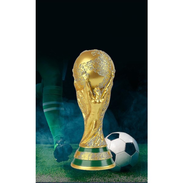 Qatar World Cup 2022 Replica Trophy 8.2 - Collector's Edition av den största utmärkelsen i fotbollsvärlden (storlek: 21 Cm)