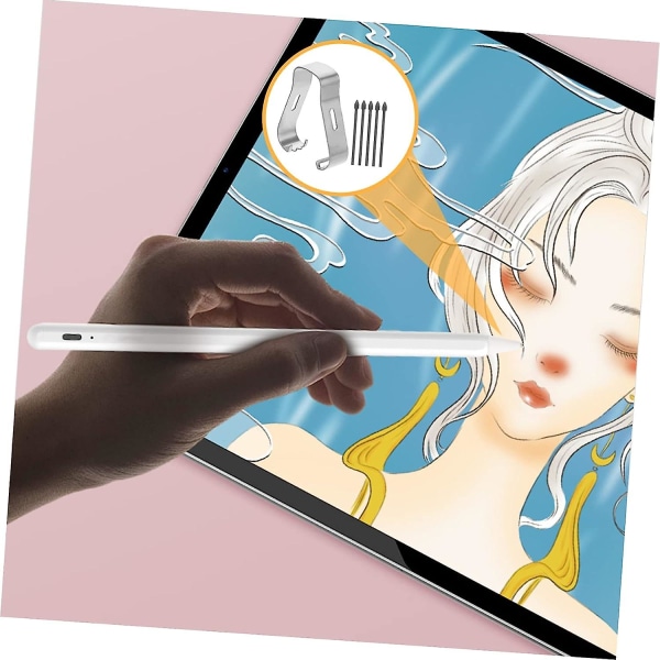 1 sett påfyll for stylus spiss svart metall ultra