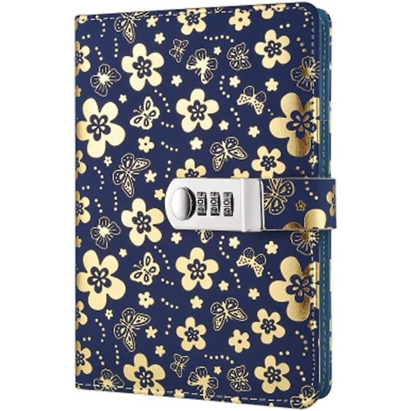 Retro Pu-läder lösenordslås anteckningsbok, dagbok