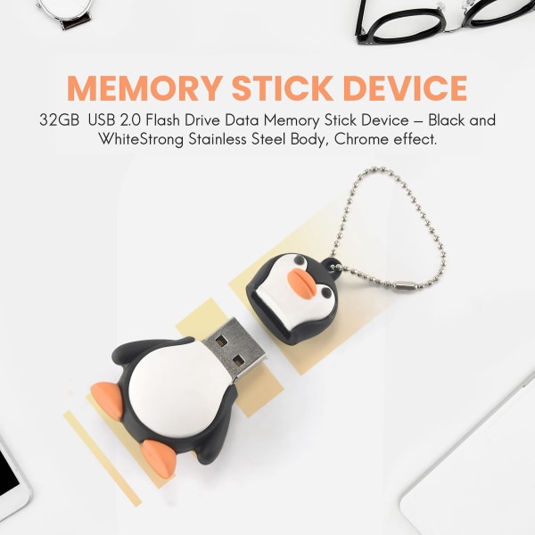 32gb Novelty Cute Baby Penguin Usb 2.0 Flash Drive Data Memory Stick-enhet -