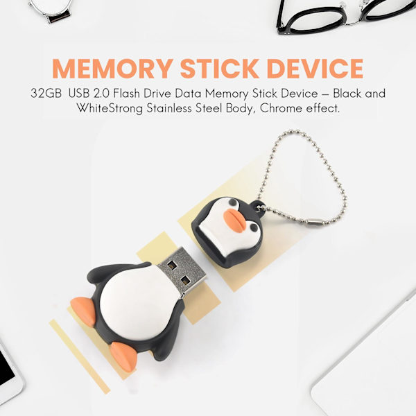 32GB Söt Baby Pingvin USB 2.0 Flash Drive Dataminne -