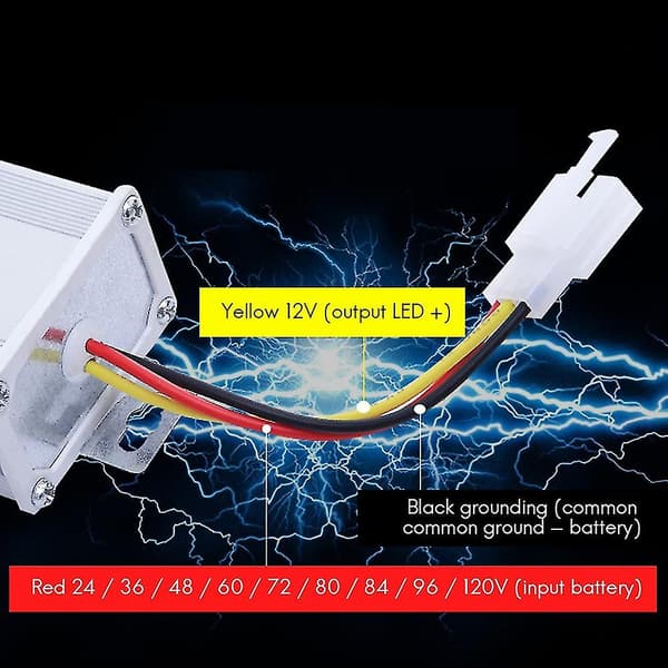 Elektronisk Transformator DC 36V 48V 60V 72V til 12V 10A Konverter