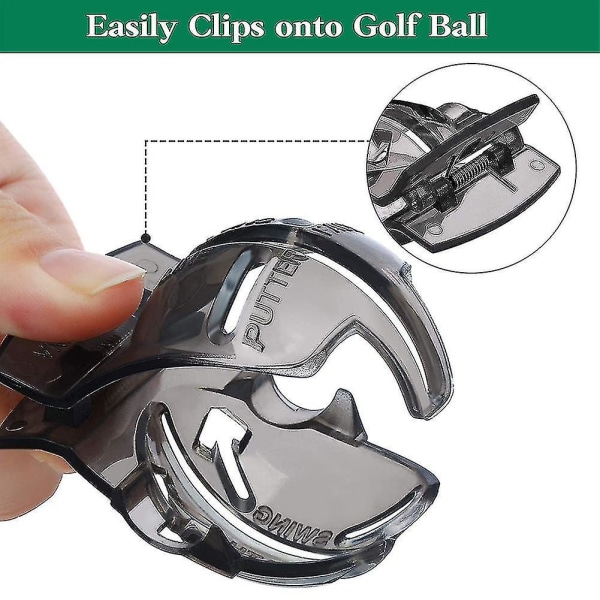 8 st Golfbollsmärken Golflinjeritverktyg Linjerade Bollmärkesklämmor Golfmärke Puttverktyg Med