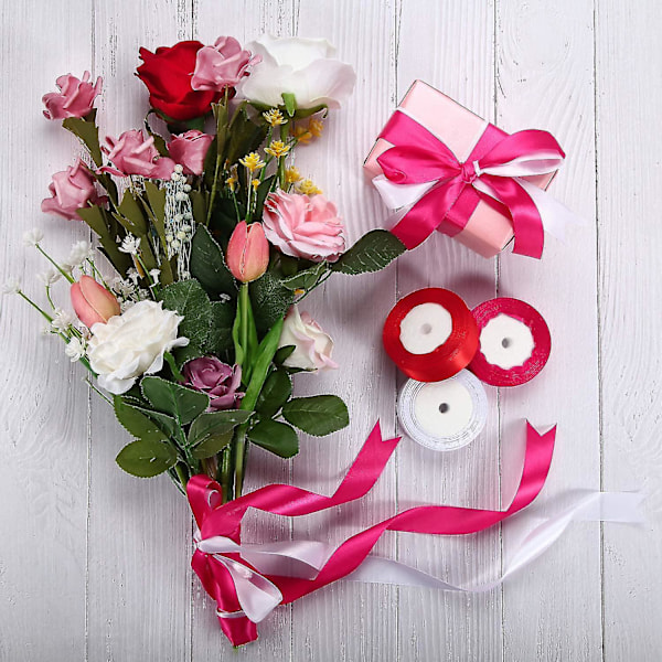 3 Rullar 1 Tums Valentinsdag Satinband 75 Yards Solid Tyg Inslagningsband För Diy Håraccessoarer Presentförpackning Bröllop