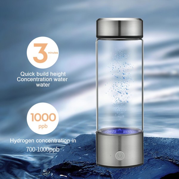 450ml Bærbar Hydrogen Vandflaske Med Ny Pem Og Spe-teknologi Sund Vand Ionisator Mikro-elektrolyse Vandkop La
