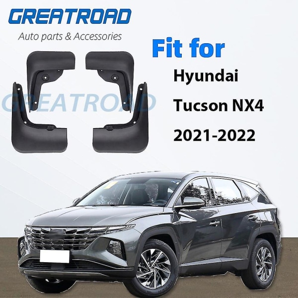 4 stk Sæt Støbte Stænklapper Til Hyundai Tucson Nx4 2022 2022 Bil Stænkskærme Stænkskærme Stænkskærme Styling foran bagtil