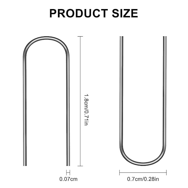 150 stykker højtemperatur nichrome trådspringringe, U bøjlekroge til hobbyister Diy vedhæng, ornament