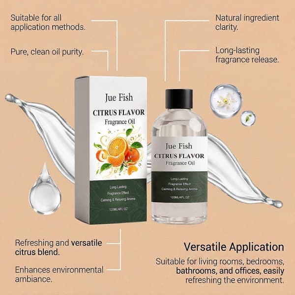 Citrus Duftolie 120ml Langvarig Beroligende Afslappende Aroma Æterisk Olie til Diffuser Hjemmeduft DIY Lys Sæbefremstilling 2pcs