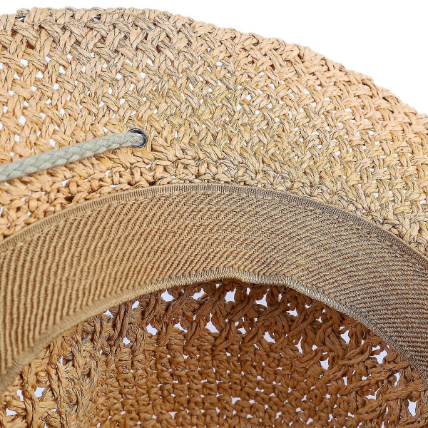 Stråhat med bred skygge Solbeskyttelse Cowboyhat Hat Sommer UV-beskyttelse Travel Beach Hat