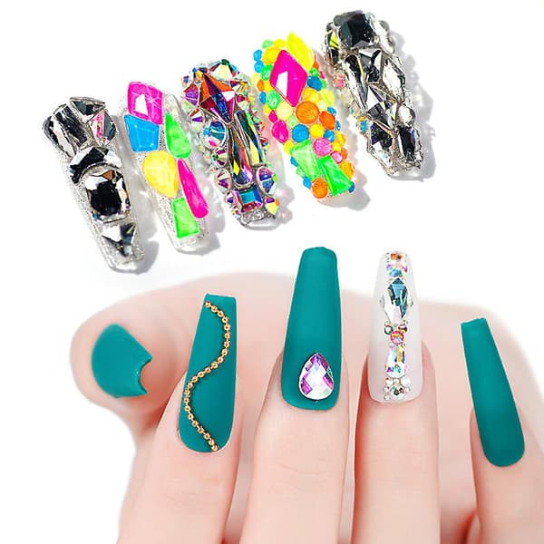 Fladryggede Krystal Rhinestones i Flere Former