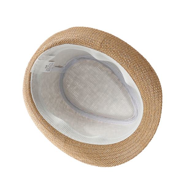 Afslappet bredskygget strå Panama-hat Unisex solhat Fashion Cowboy Fedora-hat sommerstrand gangster-kasket beige