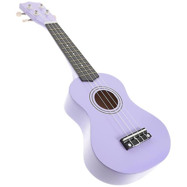 21 Tums Ukulele Gitarr Leksak Trä Ukulele Gitarr Leksak Rolig Massiv Trä Musikinstrument Modell Leksak Tidig Utbildnings Gitarr Leksak (lila)