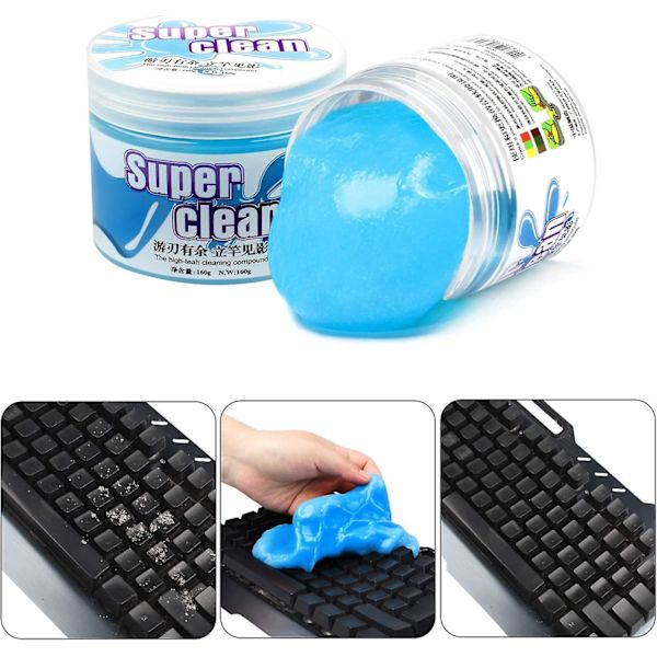 Tangentbordsrengöring Super Clean Gel (190g) För Bärbara Datorer, Datorer, Bilventiler, Kalkylatorer