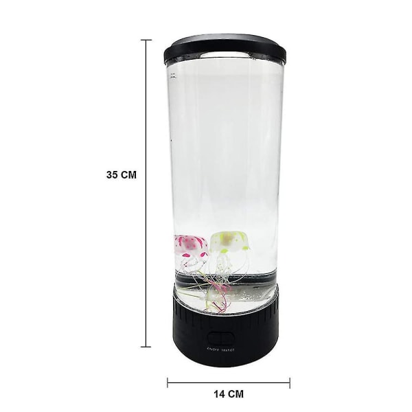 Manetlampe, Lava Lampe, Akvarielampe, Fargeskiftende Lampe, Maneter, Akvarium, Stemningslampe, Lava Lamper til Barnerom, Jul, Bursdag