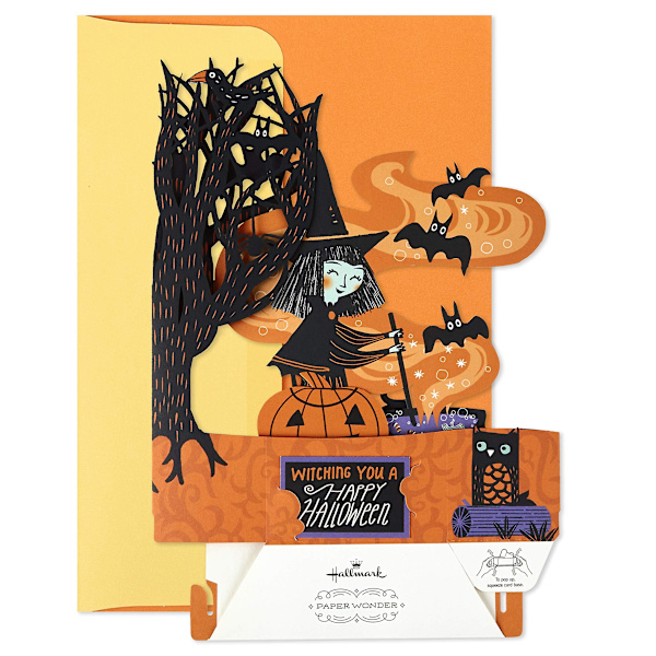 2023 - 2022 Nyttårs Halloween Gresskar Hilsenkort 3d Tredimensjonalt Ferievelsignelse