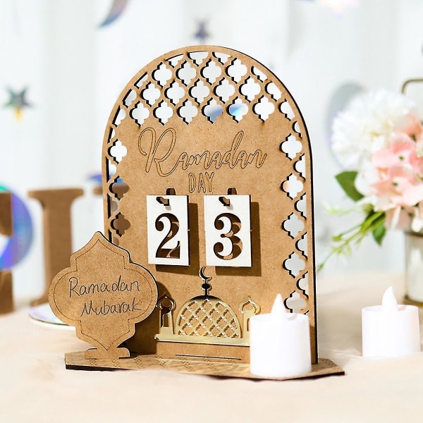 Ramadan Countdown Calendar Eid Mubarak Ornament 2023 Ramadan Decoration Islam Muslim Ramadan-mxbc