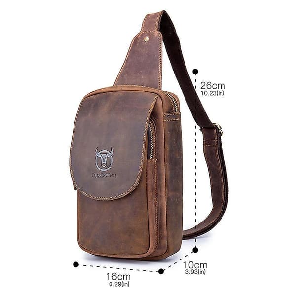 Mænds Læder Retro Skuldertaske Diagonal Taske