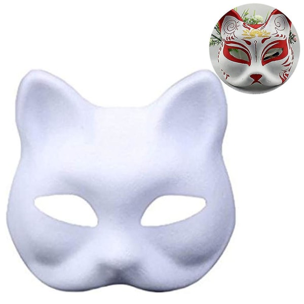 10 Halloween Masquerade Masks Made Of Plastic For Crafts And Painting.