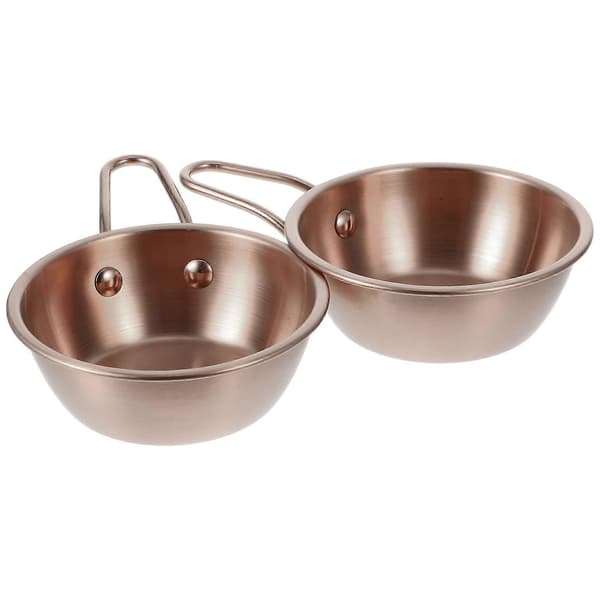 Rose Gold Koreansk Vinbolle Rustfritt Stål Risbolle med Håndtak 2 Stk