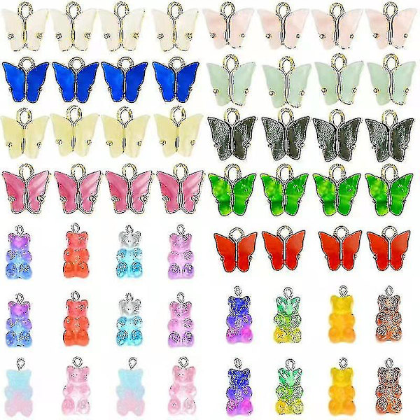 Gummy Resin Karhu-riipukset Korvakorut - koko, väri: karhu, 25 kpl