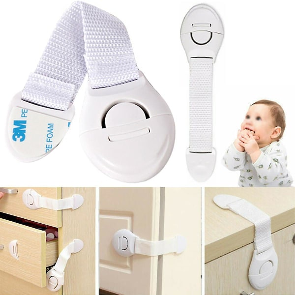 Barn Baby Säkerhetslås Skåpdörr Lådklämmor Toddler Anti Clip Kylskåpslås-mxbc 20 PCS