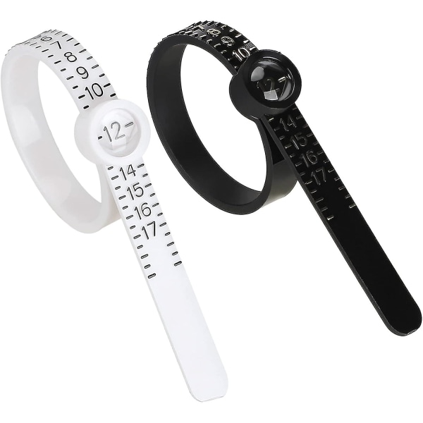 2pcs Ring Sizer Measuring Tool Jewelry Sizing Tool With Magnified Glass,ring Sizer Measuring Set