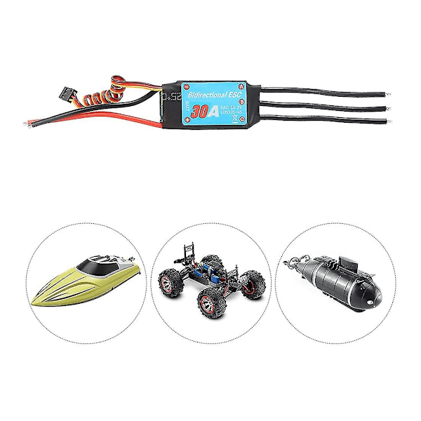 Bial Esc 30a Børsteløs Esc For Fjernstyrt Pneumatisk Under Propell (30a)