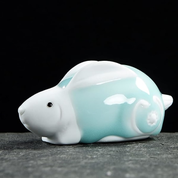 Keramisk Kanin Dyr Skulptur Ornament Hage Hotell Hjem Innredning Kontor Bil Dashbord Gave