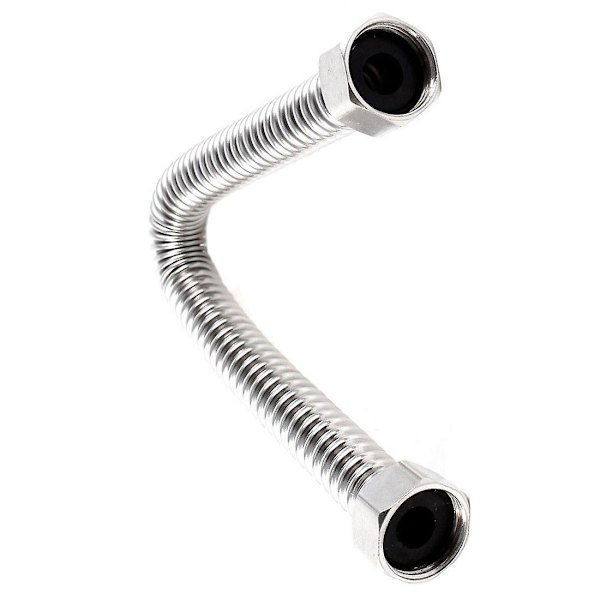 Duschsslang i rostfritt stål 19 mm, duschslang 30 cm, silver