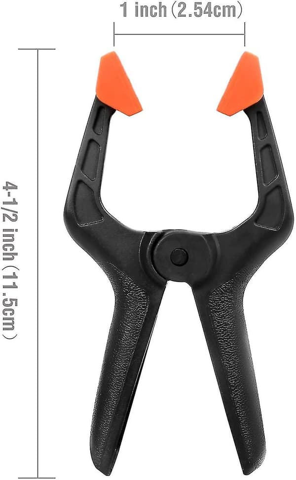 2023 - Tunga Nylonfjäderklämmor 8-pack, 115 mm, Extra Styrka Och Greppklämmor