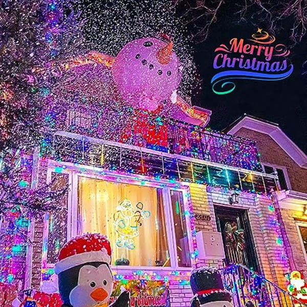 2 Pakkaa Aurinkovoimalla Toimivia Jouluvaloja Ulkokäyttöön, Vedenkestäviä, 39,4ft 100 LED Aurinkoketjuvaloja, 8 Tilaa Monivärisiä Kuparilanka Mini Aurinkokuumailoja Jouluun