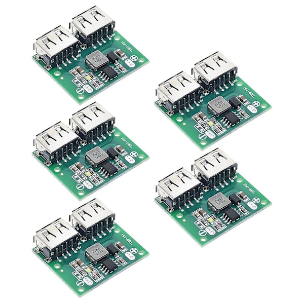 5 st USB-regulator laddningssteg Charr-modul 9v 12v 24v till 5v 3a dubbel USB för bil
