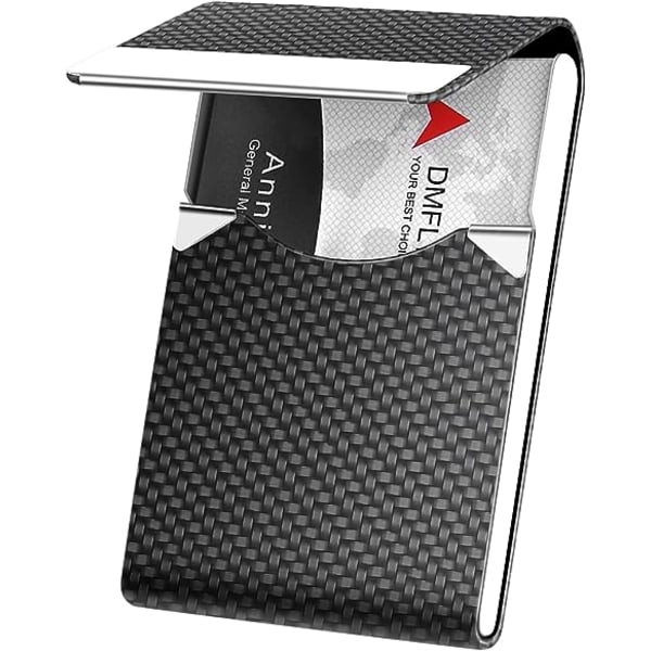 Käyntikorttikotelo, metallinen case , korttikotelo naisille ja miehille, ammattimaiset PU-nahkaiset käyntikorttikotelot RFID-estonimi C
