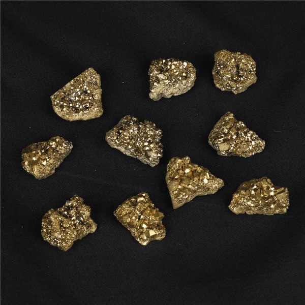 8 stk. 15-25 mm Naturlige Pyrit Sten Rå Pyrit Krystal til Cabbing Tumbling Reiki Healing (Guld)