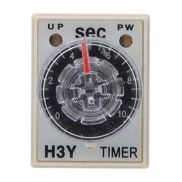 10s Forsinkelsestimer Tidsrelæ H3y-2 AC 220v 8 Pin Justeringsknap Kontrol Timerrelæ Til Husholdningsel