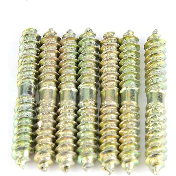 20 kpl 5 * 40 mm tappi ruuvi puusepän kalusteliitin kaksinkertainen pää ruuvi pää terävä häntä itseporautuva ruuvi puutappi ruuvi
