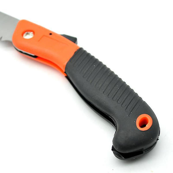 Fällbar handsåg, camping/beskärningssåg med robust 7\" professionell fällbar såg (orange)