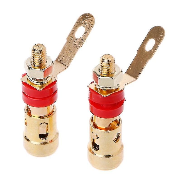 10 stk. Messing Højttaler Binding Post Fjederbelastet Tryk Subwoofer Kurv Terminal