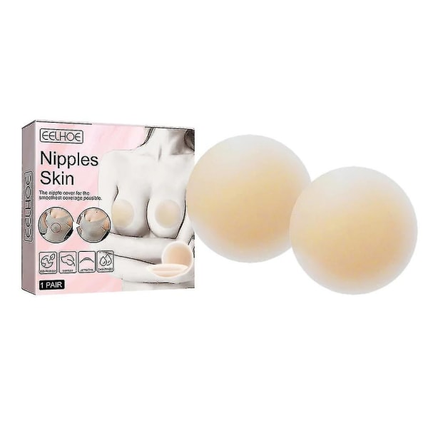 1 par silikon BH Pasties Pad Selvklebende brystvortedeksel Anti-støt Gjenbrukbare brystvortelapper Tilbehør for kvinner