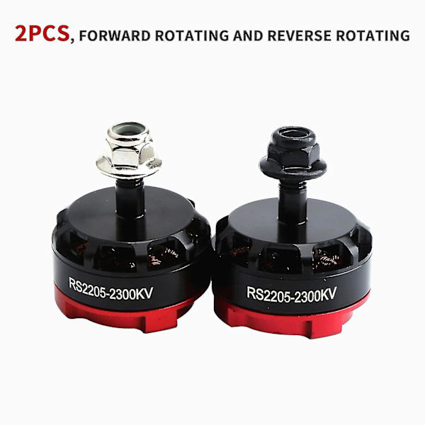 2205 2300kv Borstlösa Motorer 4st Omvänd Rotationsmotor och Framåt Rotationsmotor för Fpv Rc Racing Drone Multicopter-2st-