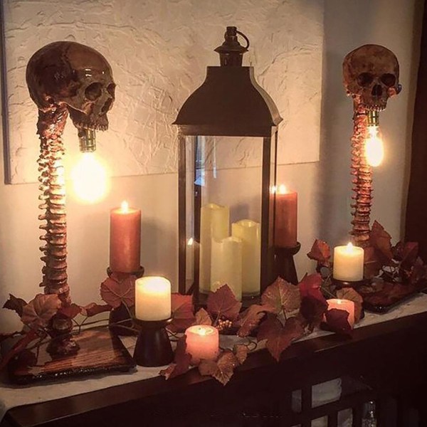 Creative Skull Lamp Bordslampa Hem Skräck Sovrum Dekoration