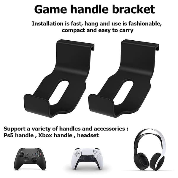 For Ps5 Controller Holder, 2 Pak Headset Hanger Holder Controller Stand Mount Til Playstation 5 C