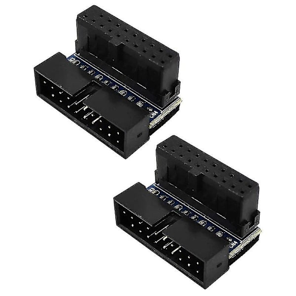 2 stk. Usb 3.0 20 Pin Til Fe L Turn 90 De Right Adapter Board Til Mboard ( An