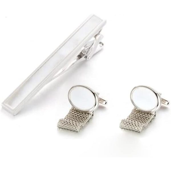 Mansjettknappersett for brudgommen Mansjettknapper Spiker Mansjettknapper Lapel Klips Krage Klips Tilbehør Mansjettknapper